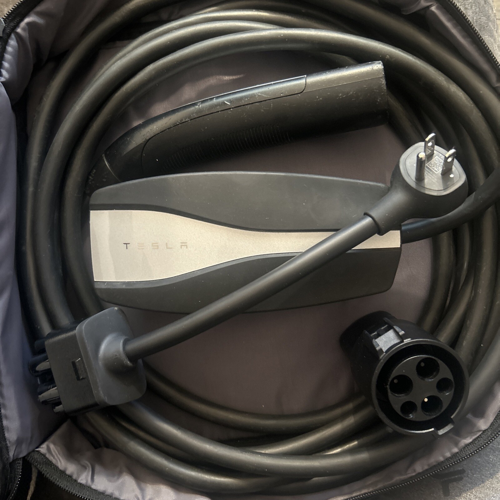 Tesla Model Y 3 S X charger Gen 2 Mobile Connector charging cable NEMA 5-15 120v-image