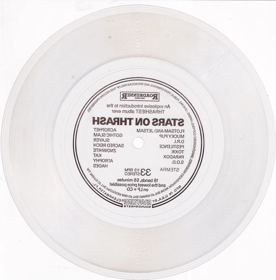 🎱 PROMO: STARS ON THRASH - 15 Metal-Bands - 7" Flexi Single - Roadrunner 1988 - Bild 2 von 4