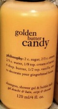 NEW SEALED PHILOSOPHY 4 OZ SHAMPOO SHOWER GEL BUBBLE BATH GOLDEN BUTTER CANDY