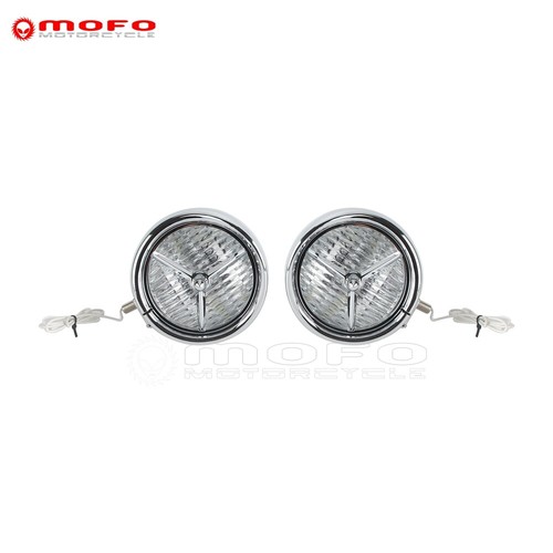 Luces antiniebla de cubierta de borde delantero cromado de 4,5" para Harley Touring FLHT FLHR FLHX - Imagen 7 de 9