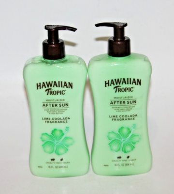 LOT (2) HAWAIIAN TROPIC AFTER SUN MOISTURIZER LIME COOLADA ALOE VERA SHEA  BUTTER | eBay