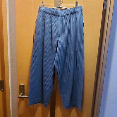 Homme Plisse Issey Miyake Pleated Pants HP01JF146 Color Blue Homme Plisse Issey Miyake Pleated Pants HP01JF146 Color Blue