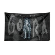 Gojira Godzilla Heavy Metal Band Flag Banner Wall Art Tapestry + Brass Grommets