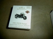 Hallmark Christmas Ornament Miniature Series 1991 Harley Davidson FXDB Sturgis
