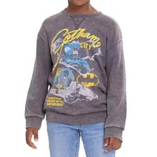 DC Boys Mineral Washed Crewneck Pullover Size S Gray