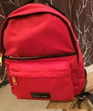 HOT!***New Marc Jacobs Red nylon Backpack In Red With Black Trim $250 Retail