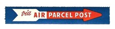 Via Air Parcel Post Air Mail Arrow Etiquette Label