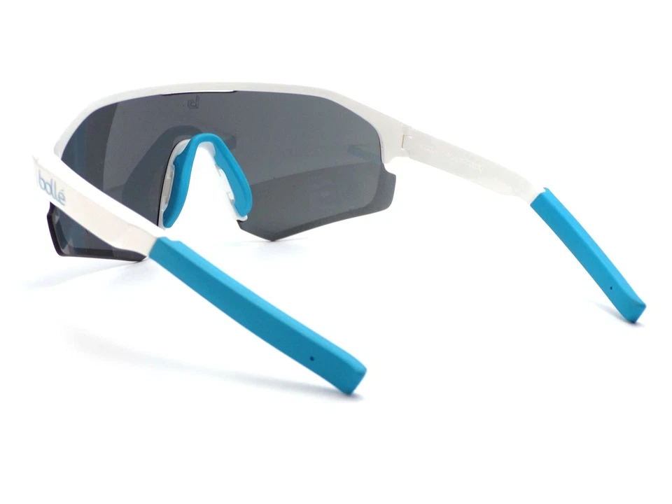 Bolle Lightshifter Sole Bianco Blu Con Tns Pistola Argento Specchio Lenti 12654 - Immagine 3 di 4
