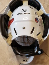 BAUER S22 NME Exposed Backplate Harness | Hockey Goalie Goal Mask Helmet Strap