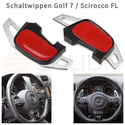 VW Golf 7 GTI R DSG Alu Schaltwippen Silber Verlängerung Schaltung Shift Paddle