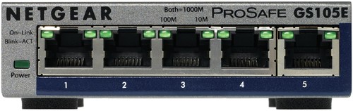 606449101522 NETGEAR GS105E-200PES network switch Managed L2/L3 Gigabit Ethernet - 第 1/4 張圖片