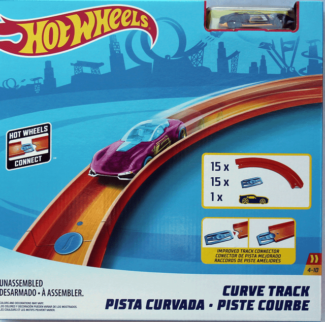 hot wheels track builder curve pack