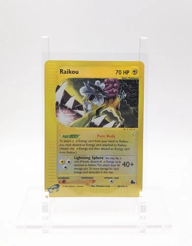Pokemon SKYRIDGE - #28/144 Raikou - Reverse Holo - ENG - Moderately Played