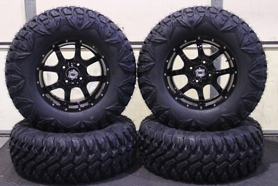 RUBICON 500 IRS 28'' QBT 846 8 Ply RADIAL ATV TIRE 14'' COBRA BLK WHEEL KIT IRS1CA