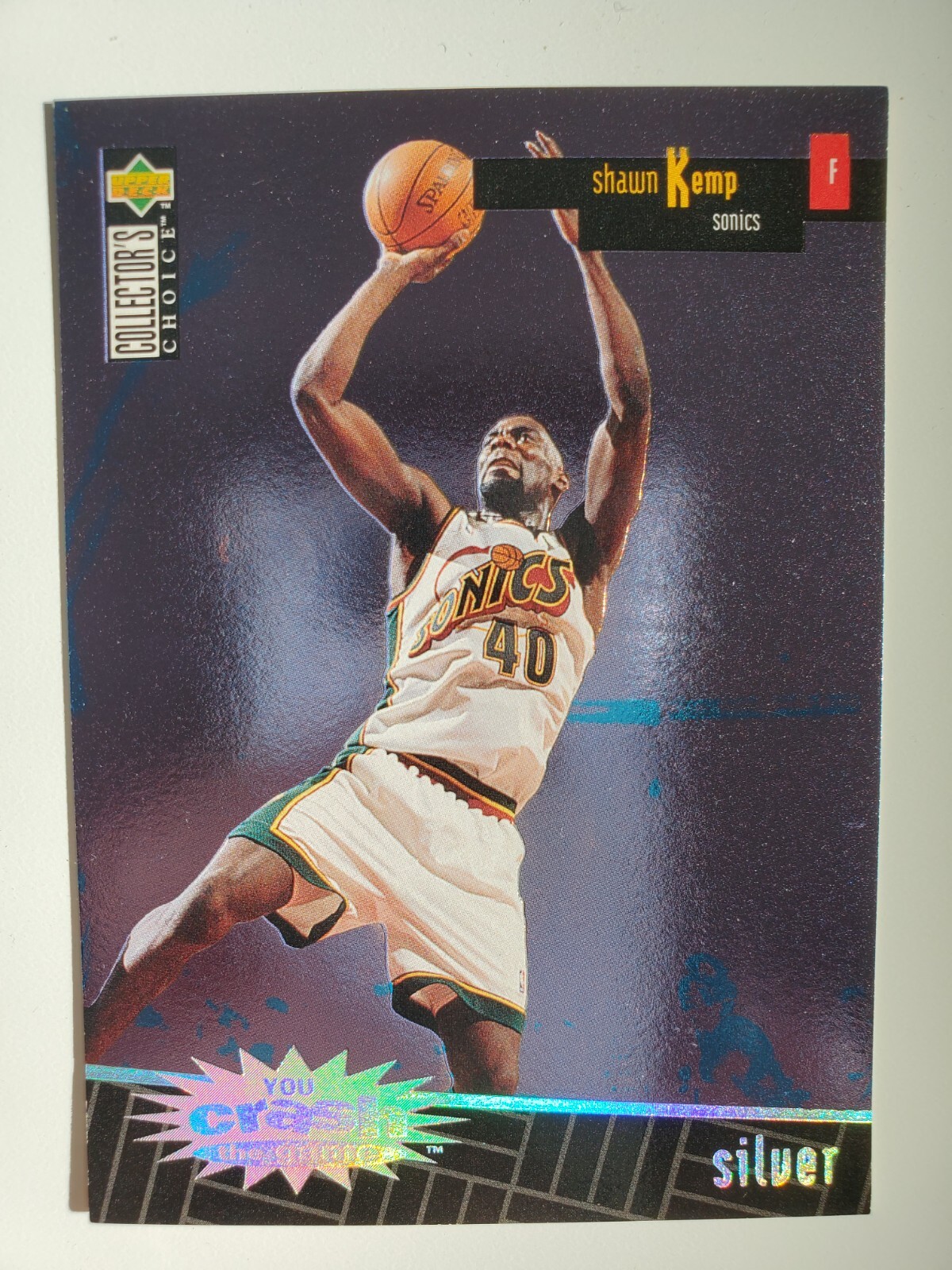 Shawn Kemp #R25 1996-97 UD CC CTG Silver Redemption Series 1 NBA Card NMM 8.0