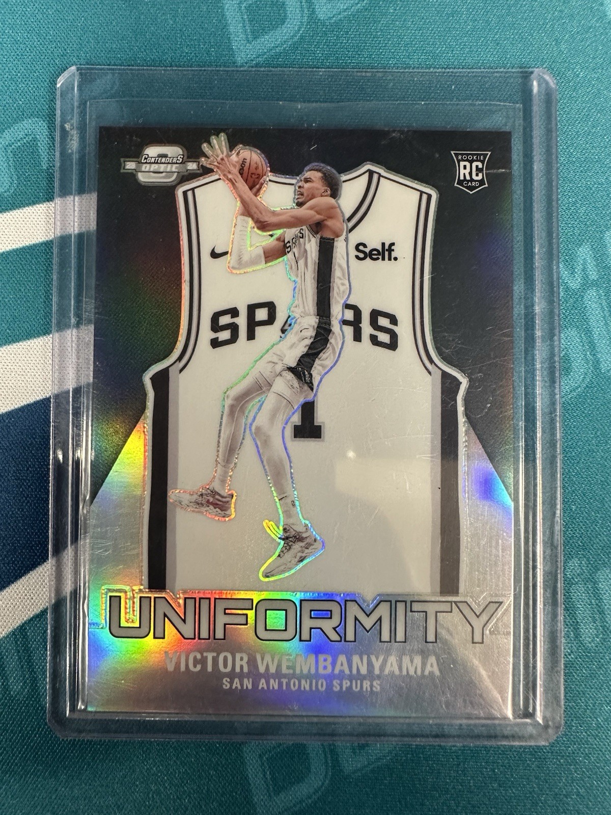 2023-24 Panini Contenders Optic Victor Wembanyama RC Uniformity Prizm Spurs