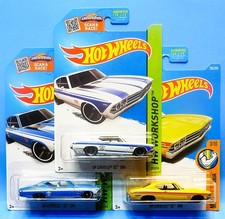 HOT WHEELS 3-69 CHEVELLE SS 396 2017 MUSCLE MANIA--2015 WORKSHOP S&H IN BOX 1/64