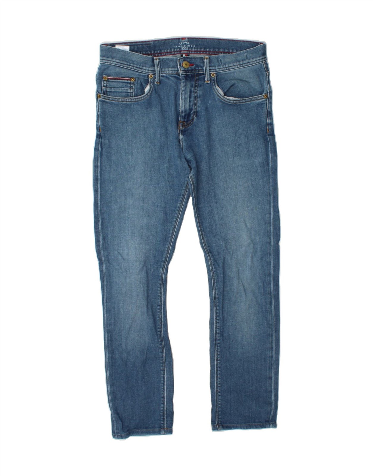 TOMMY HILFIGER Mens Layton Slim Jeans W30 L27 Blue Cotton CN24