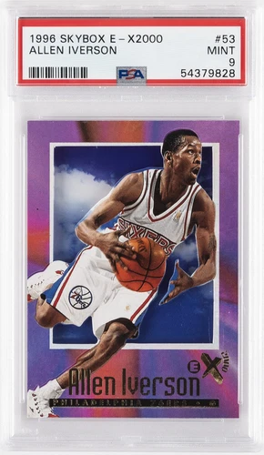 1996 SKYBOX E-X2000 #53 ALLEN IVERSON ROOKIE RC PSA 9