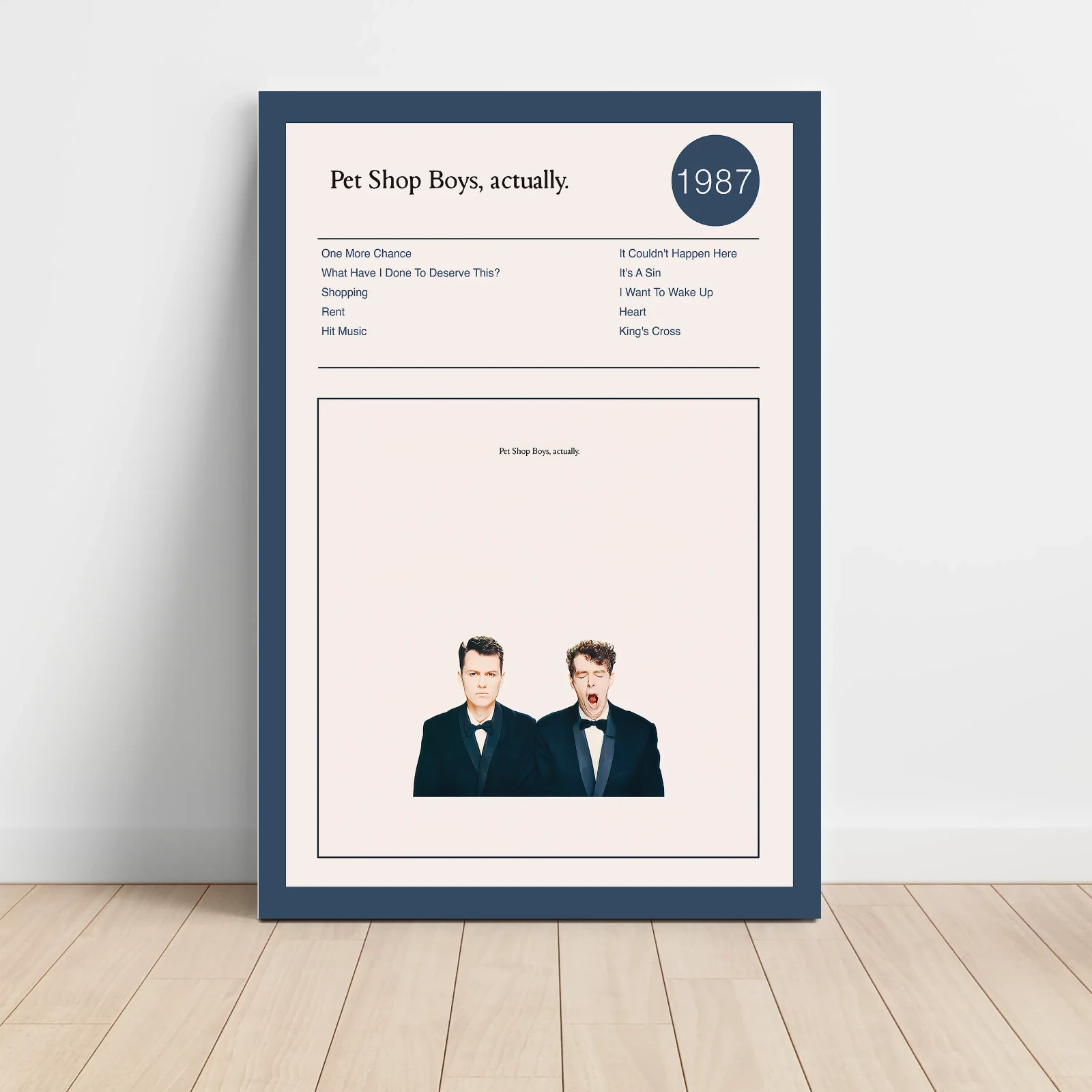 Pet Shop Boys – Actually Fine Art Album Poster