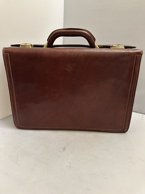 Vintage Tony Perotti Briefcase Bag Satchel Brown All Leather