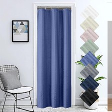 Royal Blue Stall Fabric Shower Curtain - Soft Lightweight Small Shower Curtain