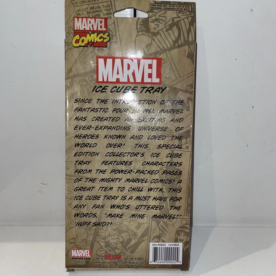 Molde de bandeja cubo de gelo Marvel Comics Heroes Homem de Ferro Hulk Capitão América - Imagem 2 de 2