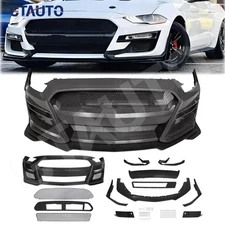 For 2018-2023 Ford Mustang GT500 Style Front Bumper Kit Conversion replacement