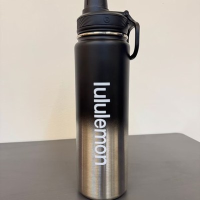 Lululemon Back To Life Sport Water Bottle Stainless Insulated 24 oz Lid Gift NEW