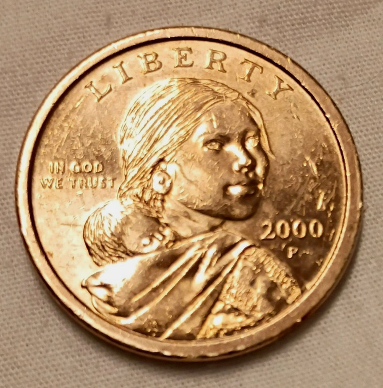 2000-P Sacagawea Native American $1 Coin Philadelphia  KM#309 No Markings Error 