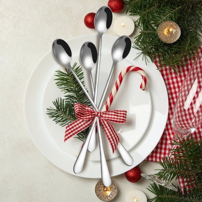 Coffee Soup Tea Spoons, Stainless Steel for Kitchen Home (Silver)