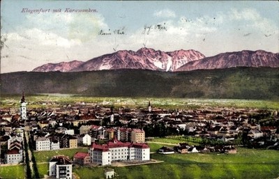 Ak Klagenfurt am Wörthersee Kärnten,  Karawanken, Stadtansicht,... - 4956499