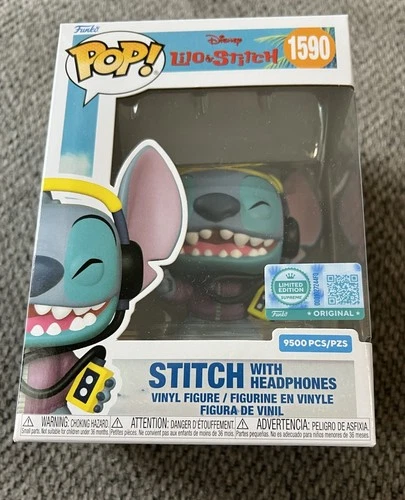 Funko Pop! Disney Stitch With Headphones 1590 LE 9500 Target Lilo & Stitch