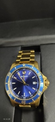 Reloj Movado Serie 800 azul-Oro