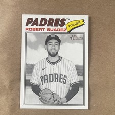 2026 Topps Heritage Robert Suarez #174 Black and White  1/12,329 Packs SP Padres