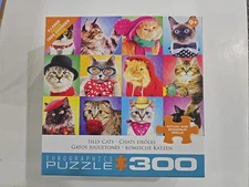Eurographics 300 XL Piece Family Puzzle Silly Cats 19"x26" New Sealed