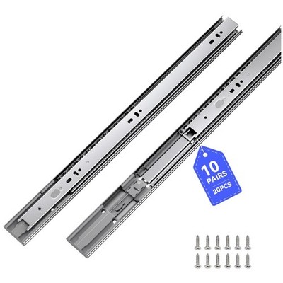 Ball Bearing Cabinet Drawer Glides 22 Inch - 100 LB Capacity
