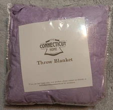 The Connecticut Home Co Shag Sherpa Throw Blanket 65x50 Purple