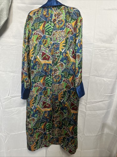 Vintage silk japanese kimono Robe Dragon Unisex Size Mens Medium.