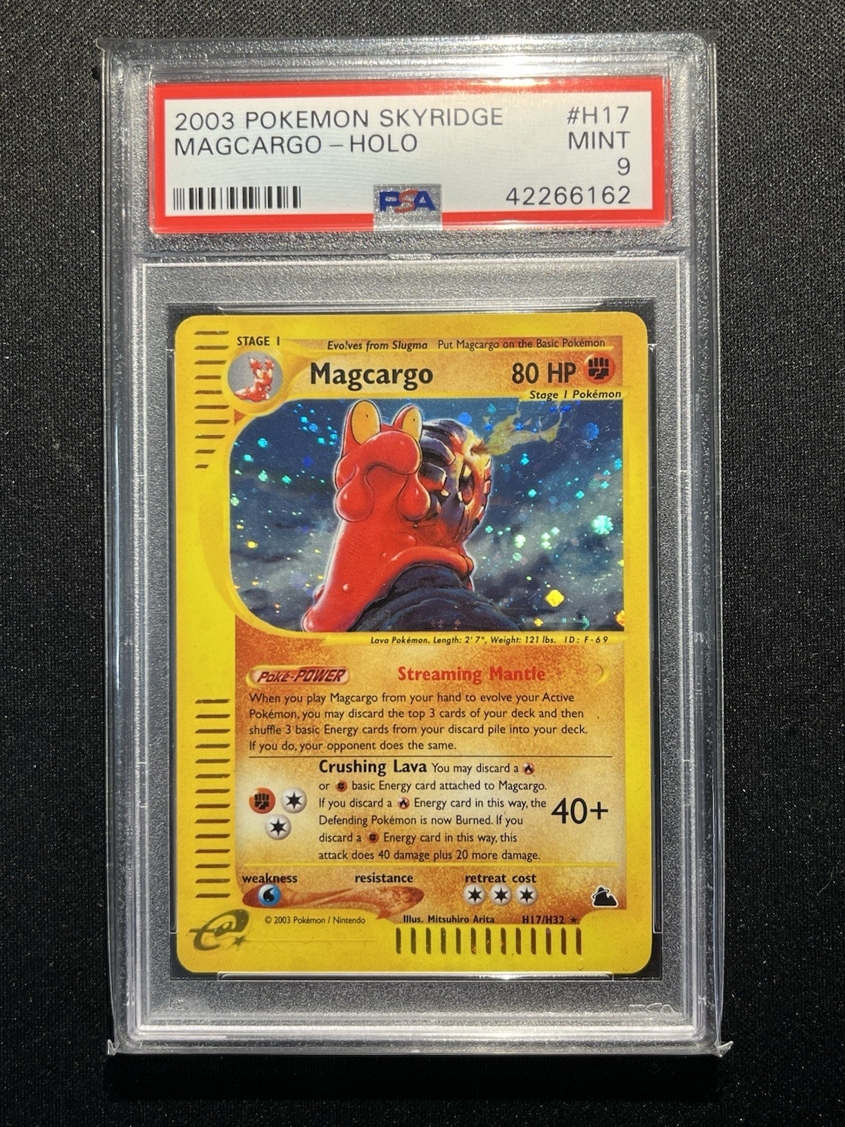 PSA 9 Magcargo H17/H32 Skyridge E Series 2003 Pokemon Card Holo MINT