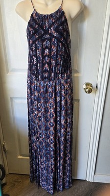 Boho Style Lucky Brand Women's Halter Maxi Dress Size Small