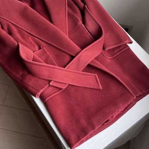 Max Mara Women's White Tag Rialto Iconic Coat Belted Coat 100% Camel Red USA2 - Picture 24 of 24