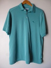 Tommy Bahama Polo Shirt Mens Large Island Zone Teal Aqua Marlin Golf Performance