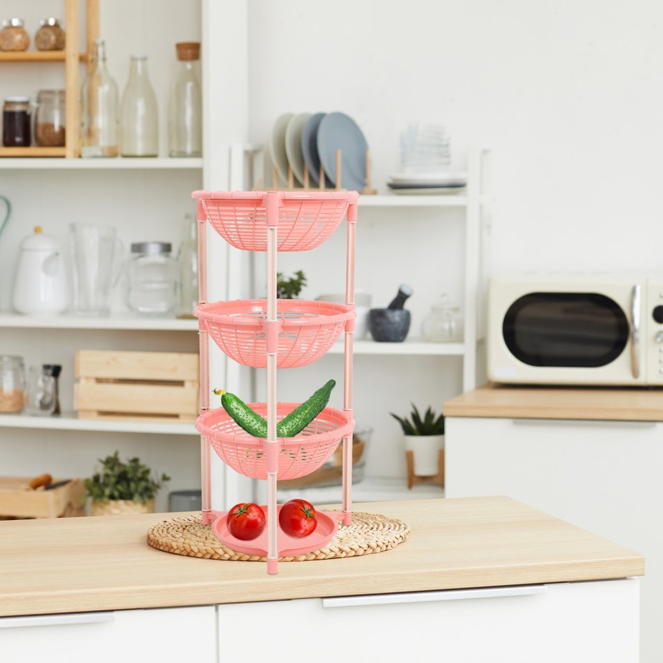 2 pcs Multi-layers Kitchen Storage Rack Vegetable Basket Kitchen ...