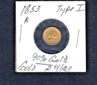 1853 Gold Dollar — photo from another recent sale