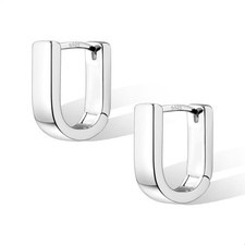 Chunky Hoop Earrings for Women 14k Gold Plated Sterling Silver Huggie Hoops Earr