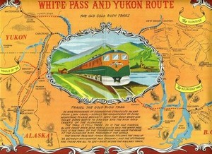 White Pass and Yukon Route Placemat Railroad on the Gold Rush Trail 