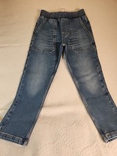 NEW Mini BODEN Light Wash Jeans Boys Sz 7 Elastic Waistband