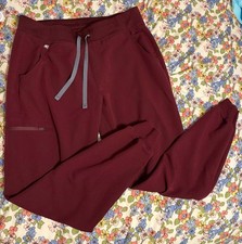 FIGS Women  s Burgundy Zamora Jogger Pants - size Medium