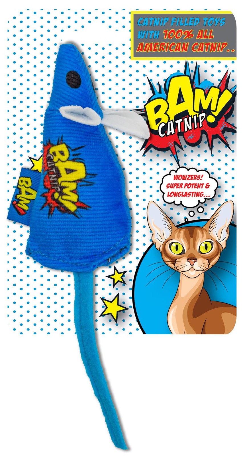 James & Steel Bam Catnip BLUE Mouse